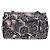 Borsa CHANEL Double Flap Chain Space Pattern in tela nera argento CC Auth 187039SAM Nero - vista 2