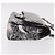 Borsa CHANEL Double Flap Chain Space Pattern in tela nera argento CC Auth 187039SAM Nero - vista 3