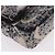 Borsa CHANEL Double Flap Chain Space Pattern in tela nera argento CC Auth 187039SAM Nero - vista 8