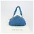 Borsa BOTTEGA VENETA Top Handle Bag in jersey di cotone blu argento Auth 185557A - vista 12