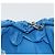 Borsa BOTTEGA VENETA Top Handle Bag in jersey di cotone blu argento Auth 185557A - vista 17