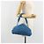 Borsa BOTTEGA VENETA Top Handle Bag in jersey di cotone blu argento Auth 185557A - vista 20
