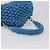 Borsa BOTTEGA VENETA Top Handle Bag in jersey di cotone blu argento Auth 185557A - vista 7