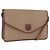 Céline Bolsa de Ombro CELINE Macadam Canvas PVC Couro Bege Ouro Auth 187364 Dourado