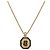 Collana Christian Dior in strass metallico Gold Auth SW2415 D'oro