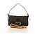 FENDI Zucca Canvas Mamma Baguette Shoulder Bag Black Brown Auth 186044SAM Marrone Nero - vista 12