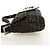 FENDI Zucca Canvas Mamma Baguette Shoulder Bag Black Brown Auth 186044SAM Marrone Nero - vista 3