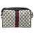 Borsa a Spalla GUCCI GG Supreme Sherry Line PVC Blu Navy Oro Auth 185719 D'oro - vista 2