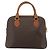 Céline Borsa CELINE Macadam Canvas PVC Pelle Marrone Oro Auth 187333A D'oro - vista 2