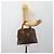 Céline Borsa CELINE Macadam Canvas PVC Pelle Marrone Oro Auth 187333A D'oro - vista 23