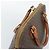 Céline Borsa CELINE Macadam Canvas PVC Pelle Marrone Oro Auth 187333A D'oro - vista 6