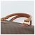 Céline Borsa CELINE Macadam Canvas PVC Pelle Marrone Oro Auth 187333A D'oro - vista 8