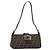 FENDI Zucca Canvas Mamma Baguette Shoulder Bag Black Brown Auth 186900SAM Marrone Nero