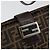 FENDI Zucca Canvas Mamma Baguette Shoulder Bag Black Brown Auth 186900SAM Marrone Nero - vista 19