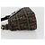 FENDI Zucca Canvas Mamma Baguette Shoulder Bag Black Brown Auth 186900SAM Marrone Nero - vista 4