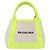 BALENCIAGA Borsa Cabas Navy XS in tela Giallo Argento Auth 186872 - vista 13