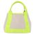 BALENCIAGA Borsa Cabas Navy XS in tela Giallo Argento Auth 186872 - vista 2