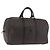 Céline Borsa Boston CELINE in tela Macadam PVC Pelle Nera Oro Auth 183367 Nero D'oro