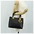Borsa Christian Dior Canage Lady Dior in pelle di agnello nera e oro Auth 185302M Nero D'oro - vista 24