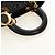 Borsa Christian Dior Canage Lady Dior in pelle di agnello nera e oro Auth 185302M Nero D'oro - vista 7