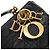 Borsa Christian Dior Canage Lady Dior in pelle di agnello nera e oro Auth 185302M Nero D'oro - vista 9