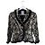 Giacca Moschino Cheap and Chic nera e beige con bordi in pizzo Nero