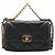 CHANEL 19 Medium gesteppte Lammleder Handtasche Schwarz