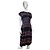 Marni Vestido midi estampado abstracto de seda Castaño Negro Rosa Azul - vista 2