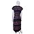 Marni Vestido midi estampado abstracto de seda Castaño Negro Rosa Azul - vista 6