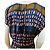Marni Vestido midi estampado abstracto de seda Castaño Negro Rosa Azul - vista 7