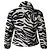 Webra-Print Kunstpelzjacke Versace Jeans Couture Schwarz Weiß Zebra-druck - Ansicht 2