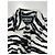 Webra-Print Kunstpelzjacke Versace Jeans Couture Schwarz Weiß Zebra-druck - Ansicht 8