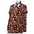 Baum und Pferdgarten Midikleid mit Blumenprint Schwarz Pink - Ansicht 3