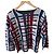 Armani Jeans Langarmshirt mit Karomuster Weiß Rot Blau Grau