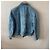 Roccobarocco Jeansjacke mit bestickten Flügeln Weiß Blau - Ansicht 2