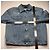 Roccobarocco Jeansjacke mit bestickten Flügeln Weiß Blau - Ansicht 9