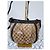 Gucci Borsa a Tracolla Crystal Monogram Small D Gold Ring Marrone Beige - vista 14