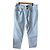 Pantaloni in cotone a righe azzurro chiaro Burberry Blu chiaro
