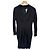 Max Mara Midi-Kleid mit V-Ausschnitt aus schwarzer Wollmischung