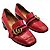 Gucci Mocassini in pelle rossa con morsetto Horsebit Rosso