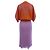 Hermès Vestido de seda Twillreine Hermes 34 Naranja Púrpura - vista 2