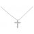 Autre Marque Collana a Croce con Diamanti in Platino Argento