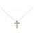Autre Marque Collana a Croce con Diamanti in Platino Argento