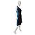 Abito Midi Prada Nero con Pannelli Blu e Cuciture Arancioni Blu chiaro - vista 2