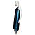 Abito Midi Prada Nero con Pannelli Blu e Cuciture Arancioni Blu chiaro - vista 4