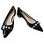 Tory Burch Ballerine a punta in vernice nera con borchie Nero