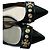 Tory Burch Ballerine a punta in vernice nera con borchie Nero - vista 3