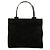 Borsa Gucci in scamosciato nero con manico in metallo
