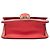 Valentino Red Mini Leather Rockstud Glam Lock Crossbody Rosso - vista 3