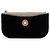 Pochette Chanel Black Small Quilted Velvet Medallion con zip Nero